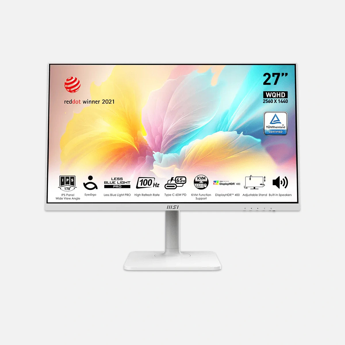 MSI Modern MD272QXPW 27 Inch WQHD 100Hz Business Monitor – IPS, USB‑C