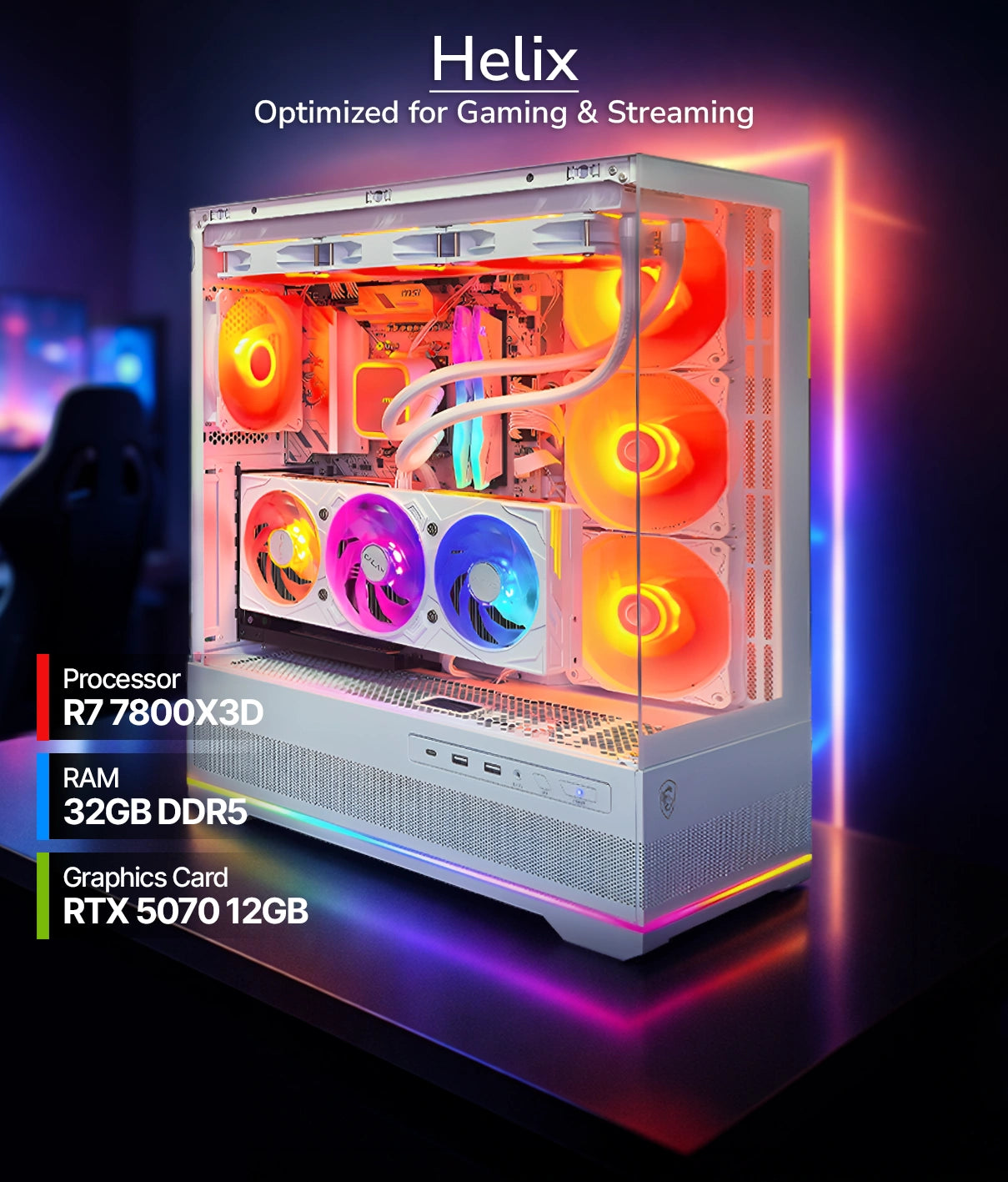 Helix Gaming and Streaming Pre Built PC
