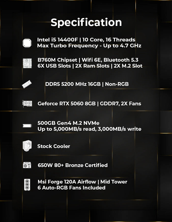 Pheonix Pre Built Gaming PC Specifications